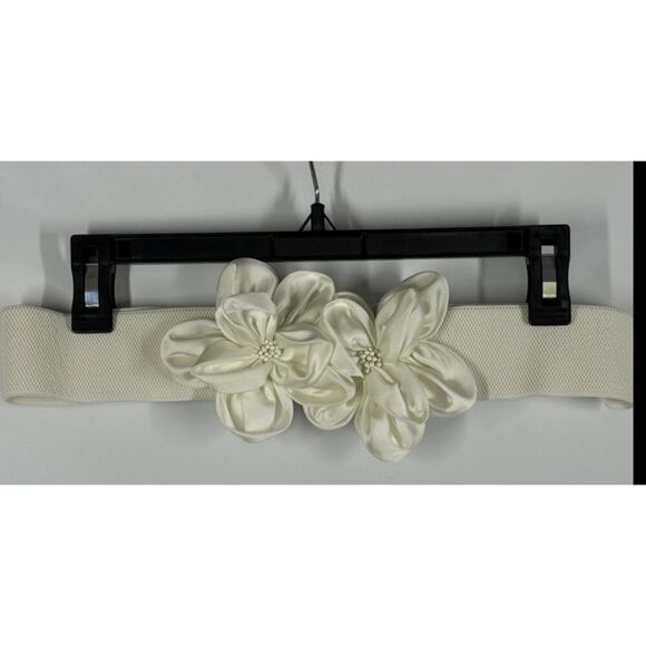 no brand Accessories - Satin floral wide elastic stretch Belt